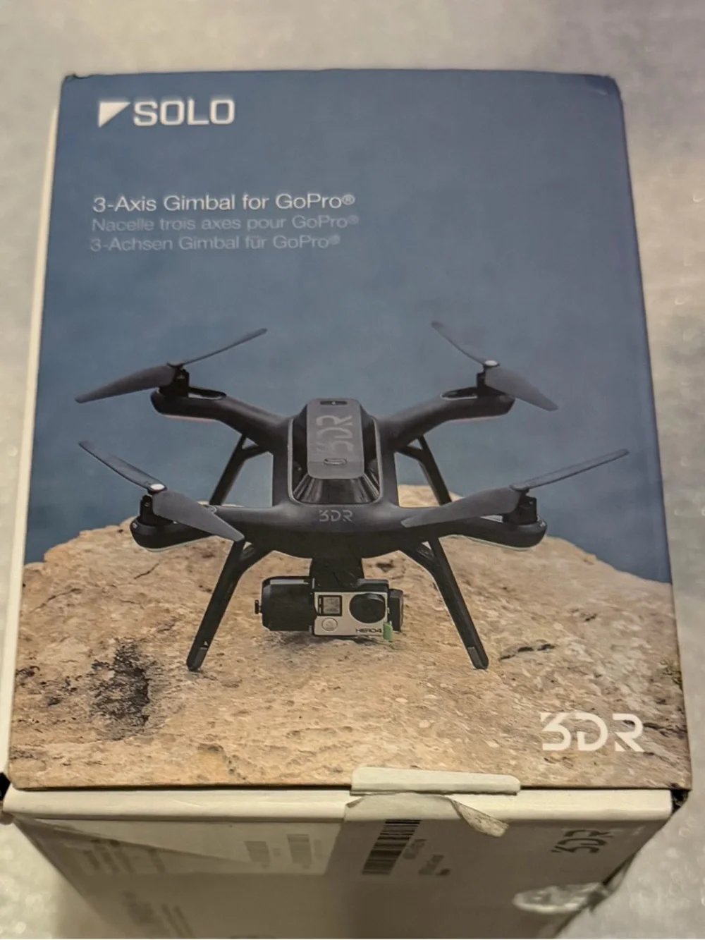 solo The smart Drone Go Pro 3-Axis Gimbal Mount in Black with Green Accent